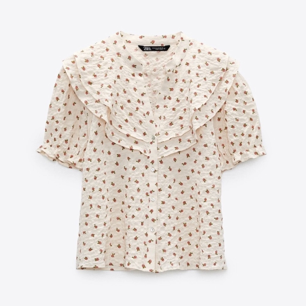 Zara Ruffled Rustic Shirt - Picture 4 of 6